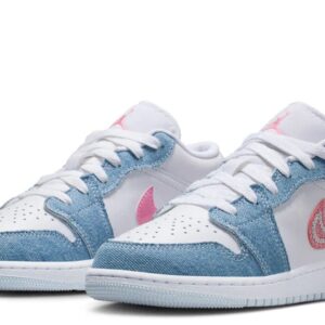 Alternative view of Air Jordan 1 Low SE Demin Sequin (GS)