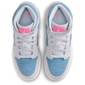 Alternative view of Air Jordan 1 Mid Demin Sequin (GS)