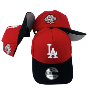 Los Angeles Dodgers Red Black 2 Tone Stadium 40th Anniversary SP 9Forty A-Frame Snapback